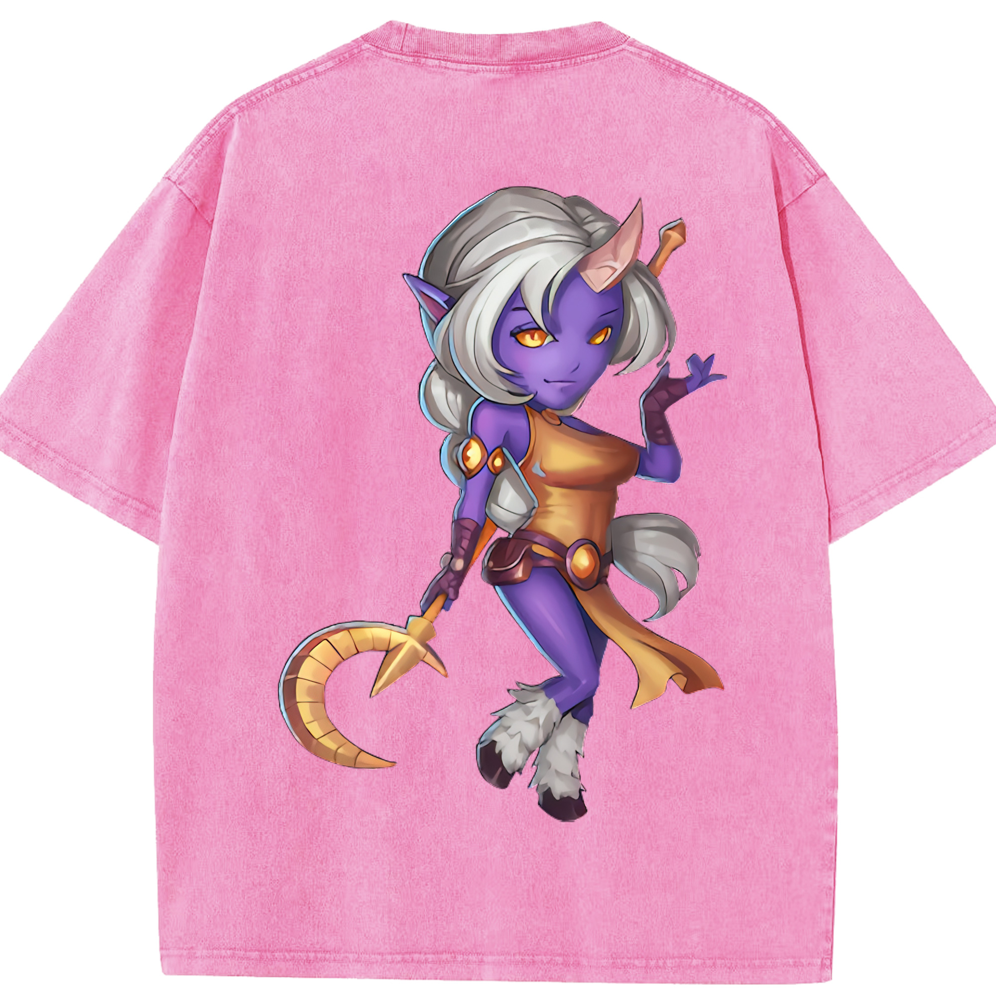 リーグ・オブ・レジェンド League of Legends LOL 綿100% ヴィンテージ風 半袖Tシャツ（背面プリント）